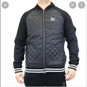 Puma Black Quilted Lifestyle Jacket size M